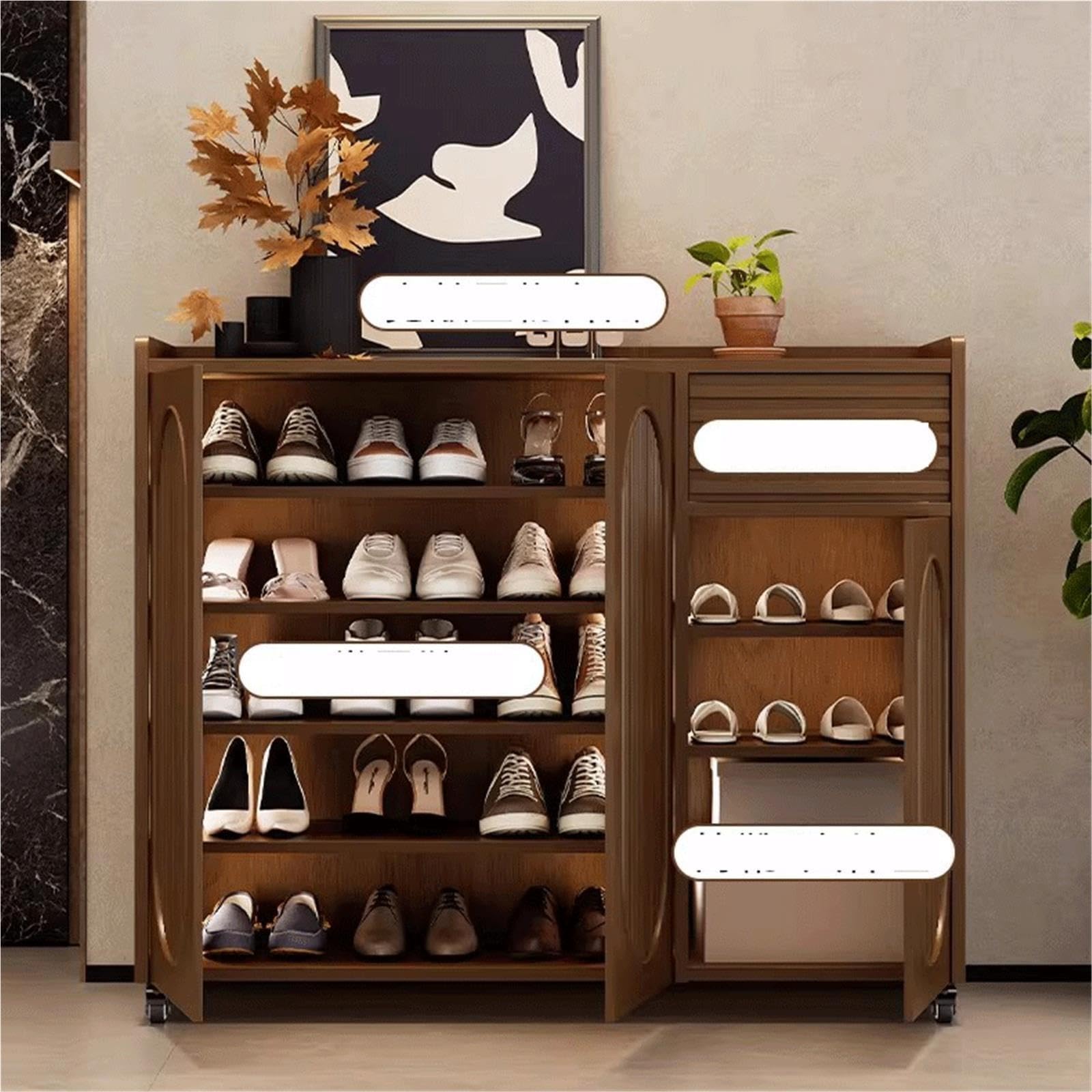 Couloir Armoire à Chaussures Mobile de Grande capacité