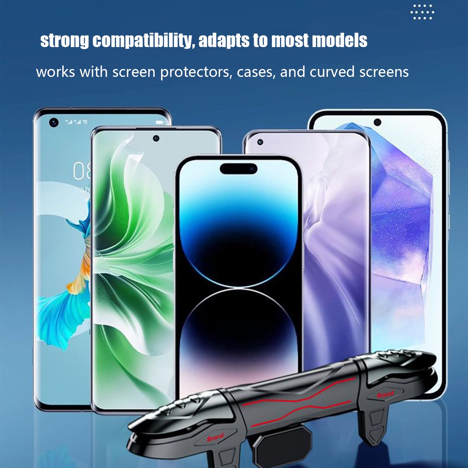 Trigger mobile – Controller in metallo a ritardo zero, potenziatore di gioco per telefono, controller per presa dello schermo, di gioco mobile con risposta immediata, grilletto ergonomico [video game]