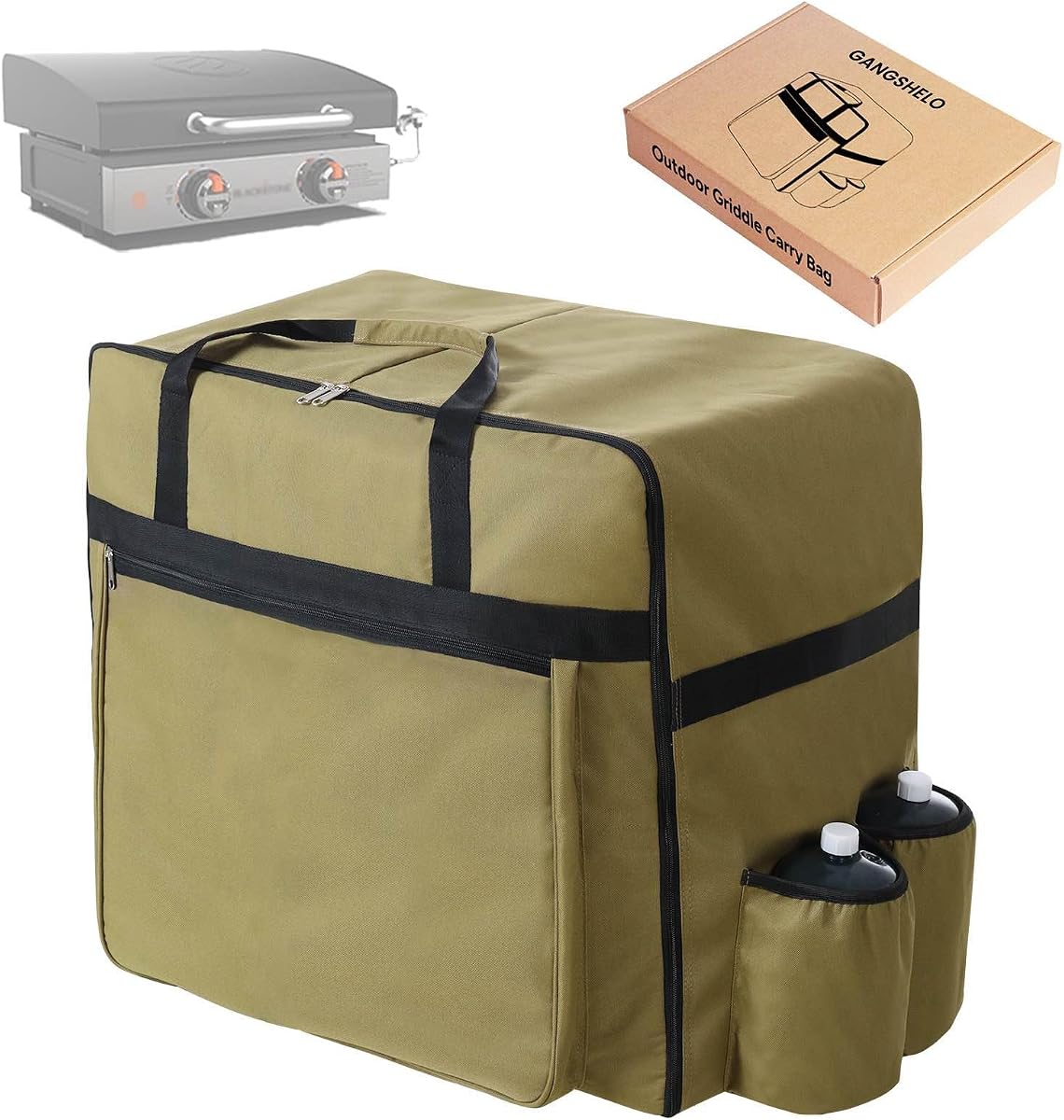 Carry Bag for Blackstone 22” Table Top Griddle (Includes Hood Models) and Accessories - Heavy Duty Waterproof Carrying Case & Protective Cover with Handles - Portable Storage for Camping, Tailgates