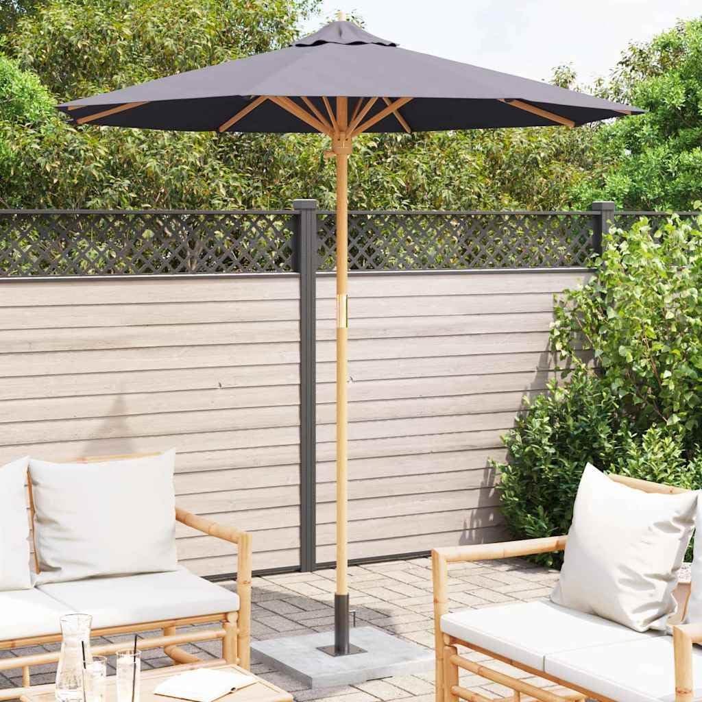 Genérico Sombrilla de jardín Gris Oscuro Ø 270 x 260 cm Bambú,Casa y jardín,Jardín,Artículos de Exterior,Sombrillas-4108086