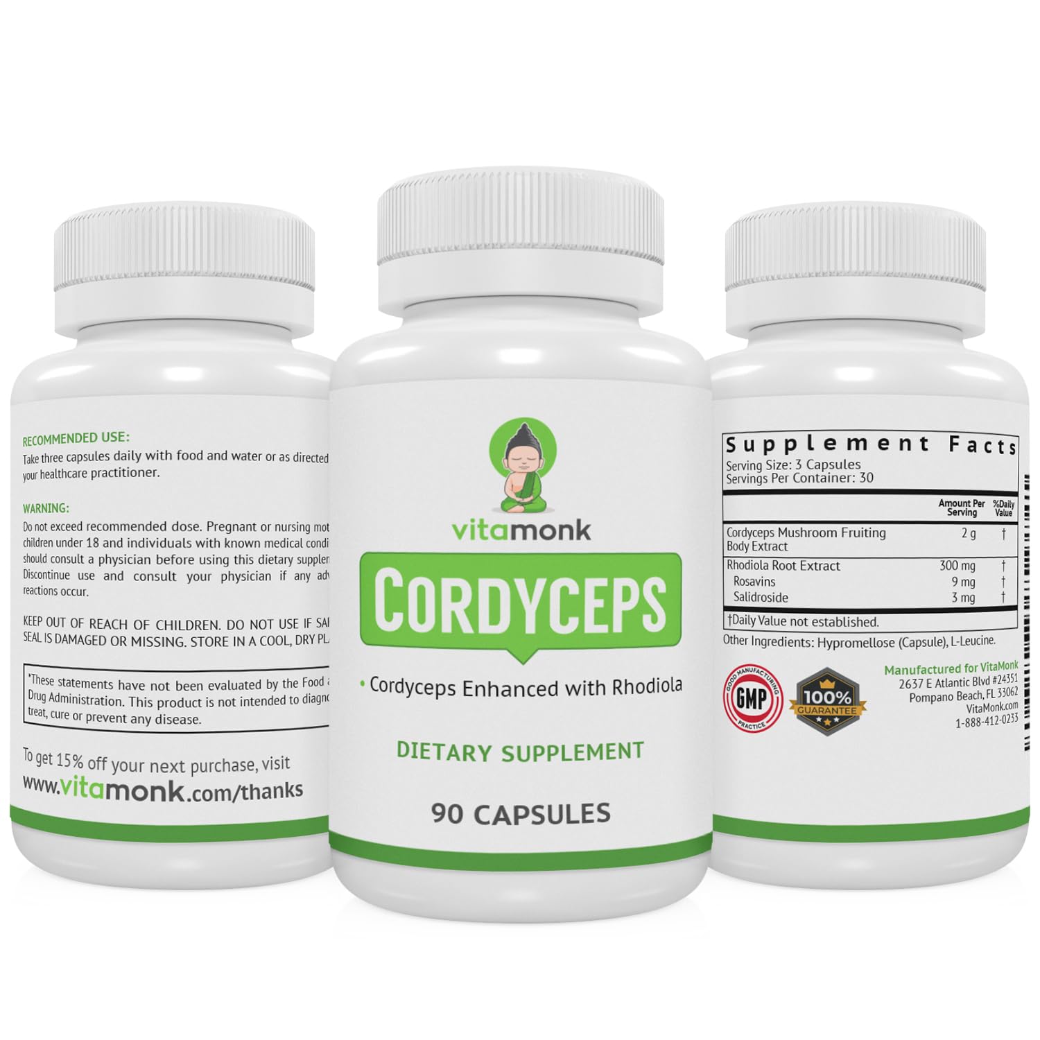 VitaMonk Cordyceps Mushroom Capsules with Rhodiola for Energy Support — Amazon image 9