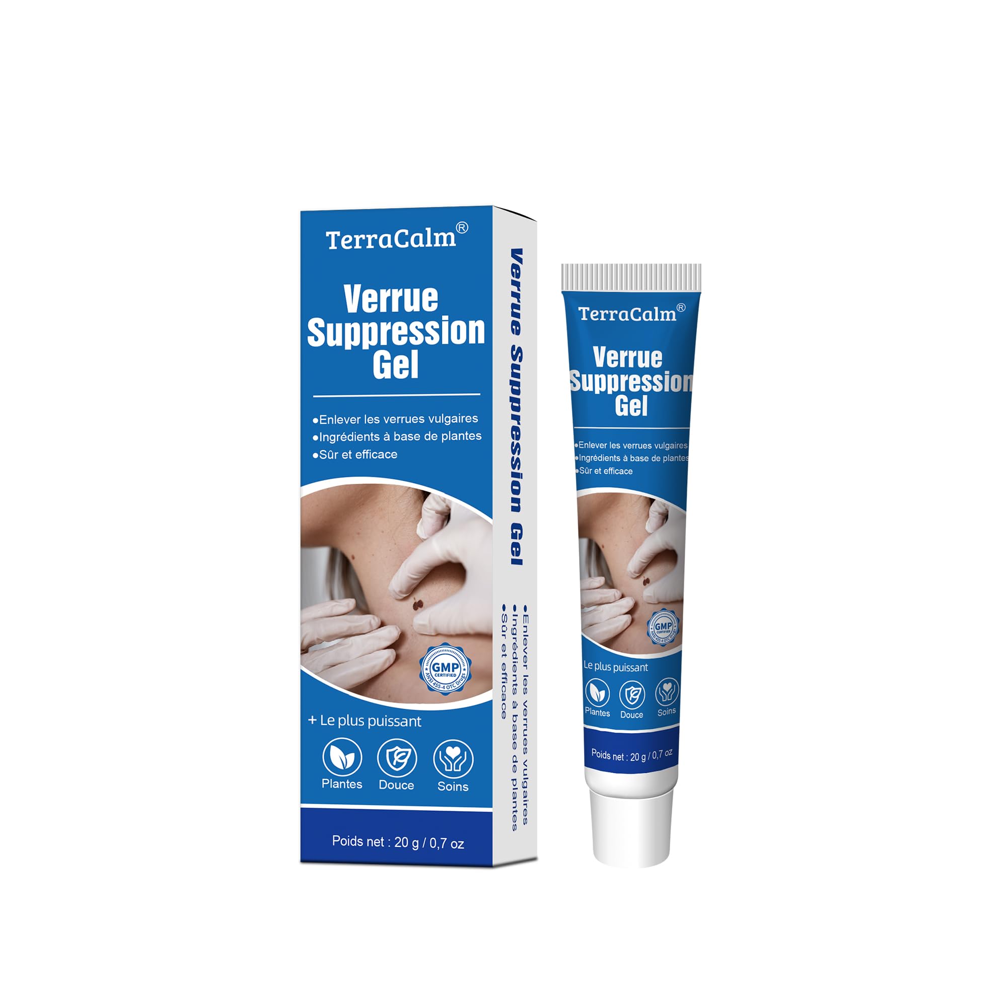 Gel anti-verrues 20g - pour le Corps et les Mains - Convient à tous les types de peau