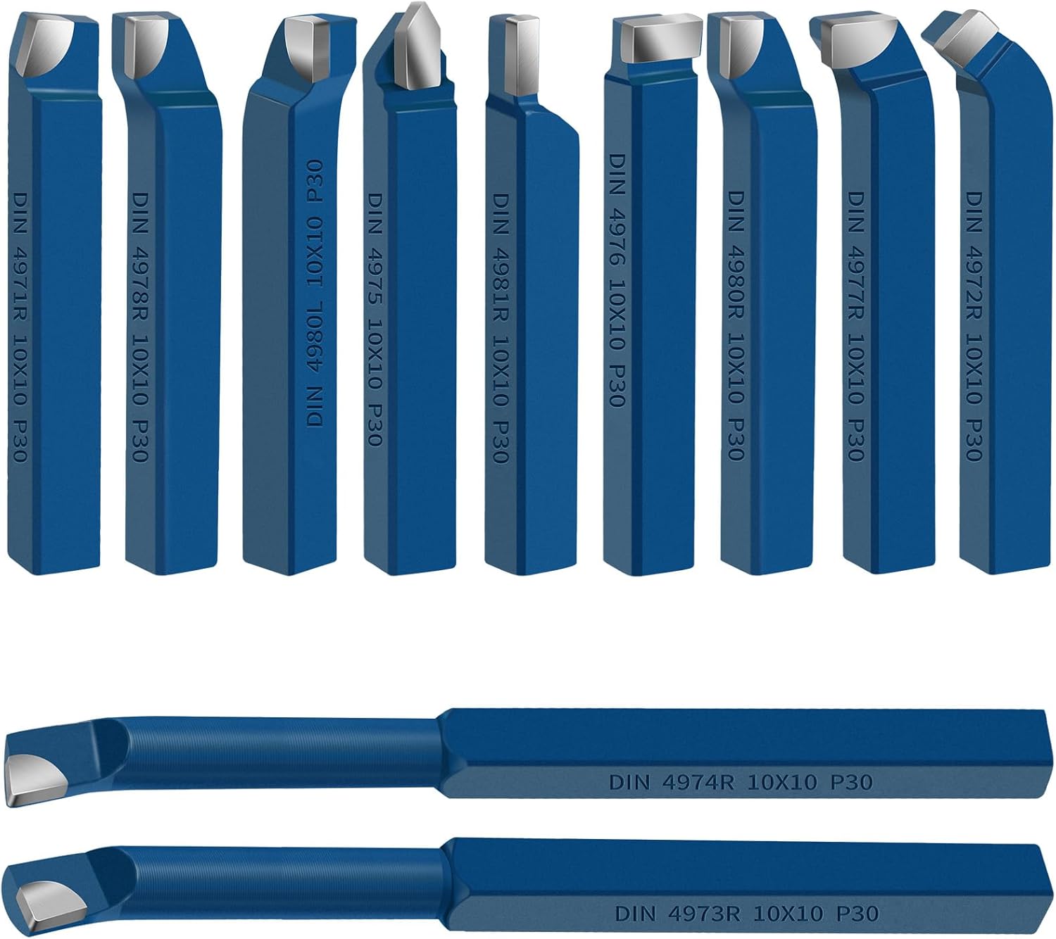 11個 10 * 10mm 超硬チップカッターツール、金属旋盤切削工具、旋盤工具 金属旋盤旋盤旋盤、ボーリング、面取り用の金属切削