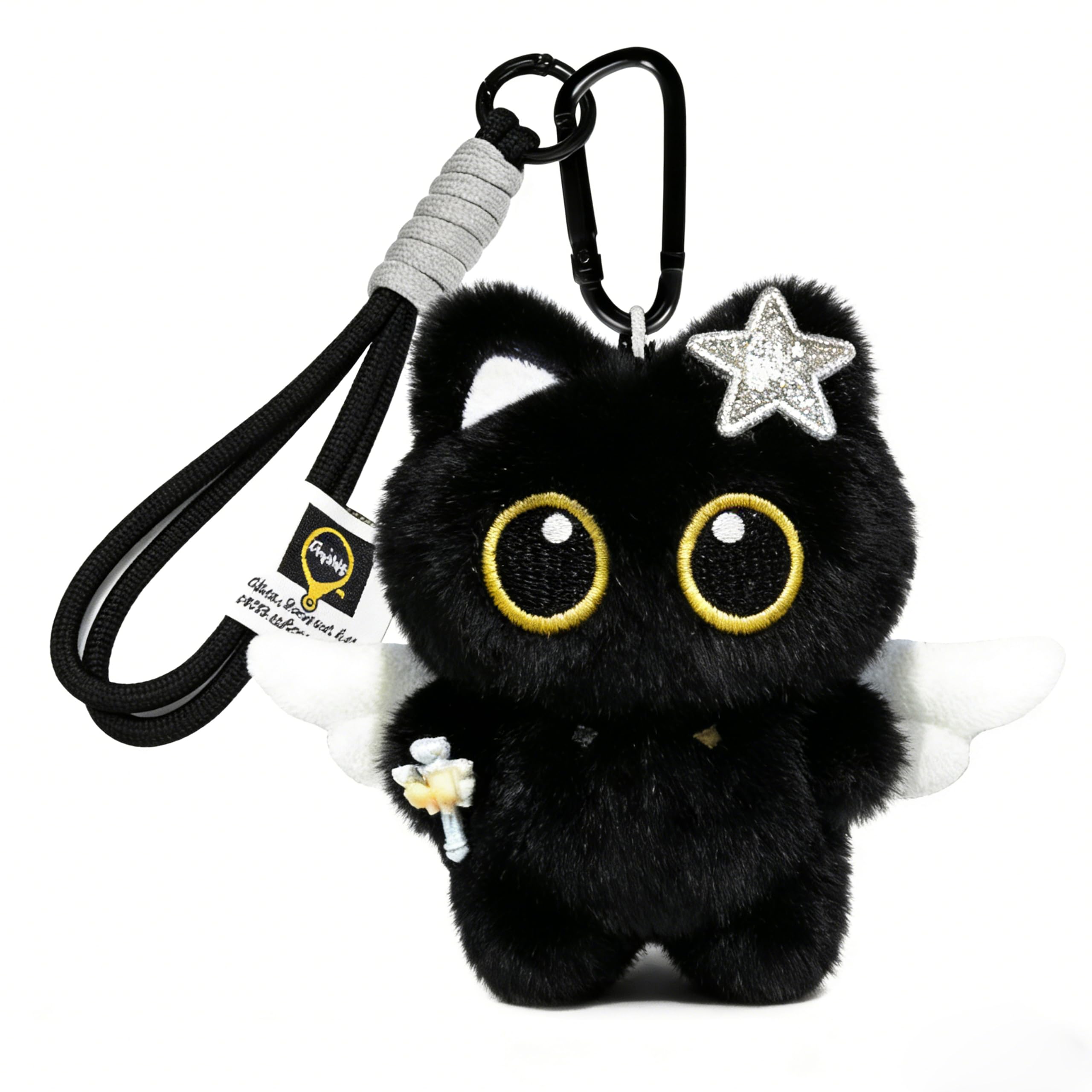 Baofuwan Katze Schlüsselanhänger Süß, Liebenswerter 3D Katze Taschen Anhänger, Flauschiger Plüsch Anhänger, Katze Schlüsselanhänger Einzigartig, Perfekt Geschenk，1 Verpackung