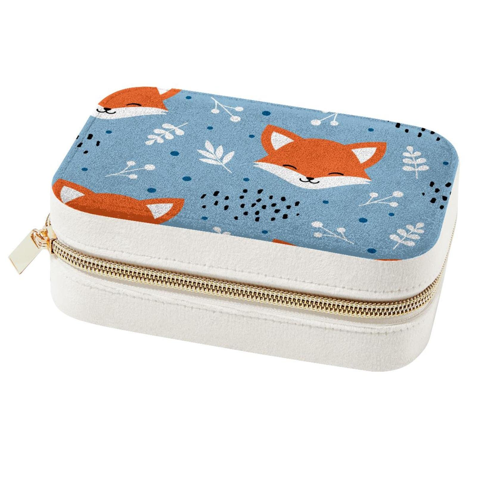 Boîte à bijoux voyage portable renard hipster pour vos weekends