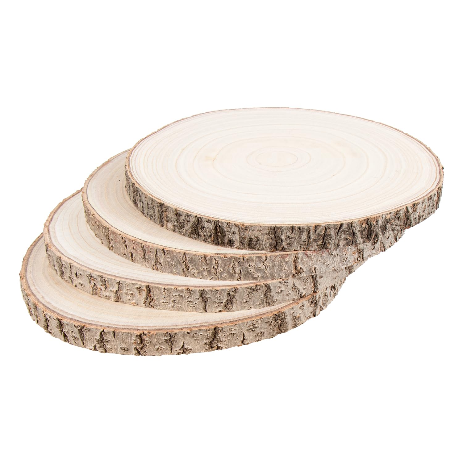 Rebanadas Grandes De Madera Sin Terminar Para Centros De Mesa, 6 Piezas De 8 A 9 Pulgadas, Redondas De Madera Para Decoración De Mesas, Círculos De Madera Rústica Para Manualidades Y