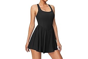 Plus Size Athletic Dress with Built-in Shorts and Bra