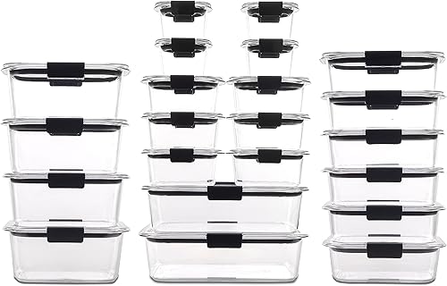 Vista 59 de Rubbermaid Brilliance - Recipientes de almacenamiento de alimentos sin BPA con tapas, herméticos transparentes juego de 2 (taza de 9,6), ideales
