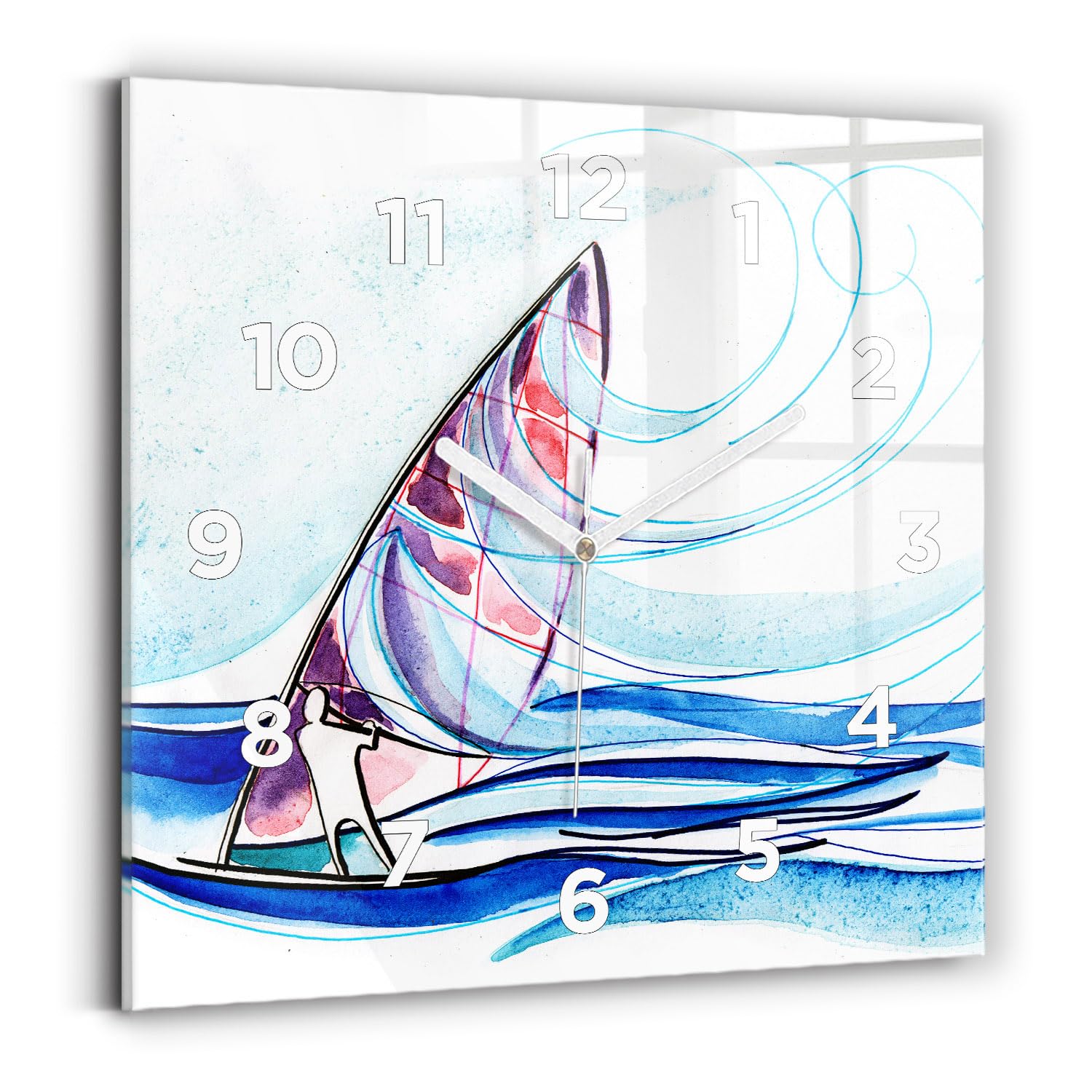 Horloge de qualité supérieure Wallfluent 30x30 cm au mécanisme silencieux haut de gamme