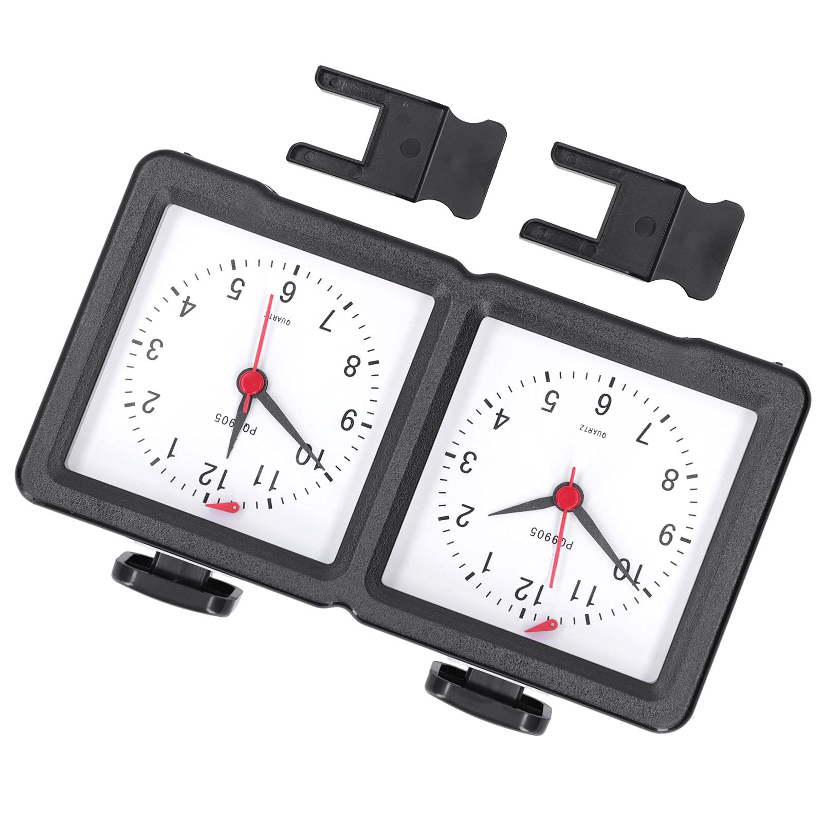 Fabater Orologio da Scacchi Analogico per Competizione-Conto Alla Rovescia Professionale, Timer Muto, Orologio da Gioco Meccanico Al Quarzo con Grande Schermo, Adatto per Scacchi Cinesi Internazionali