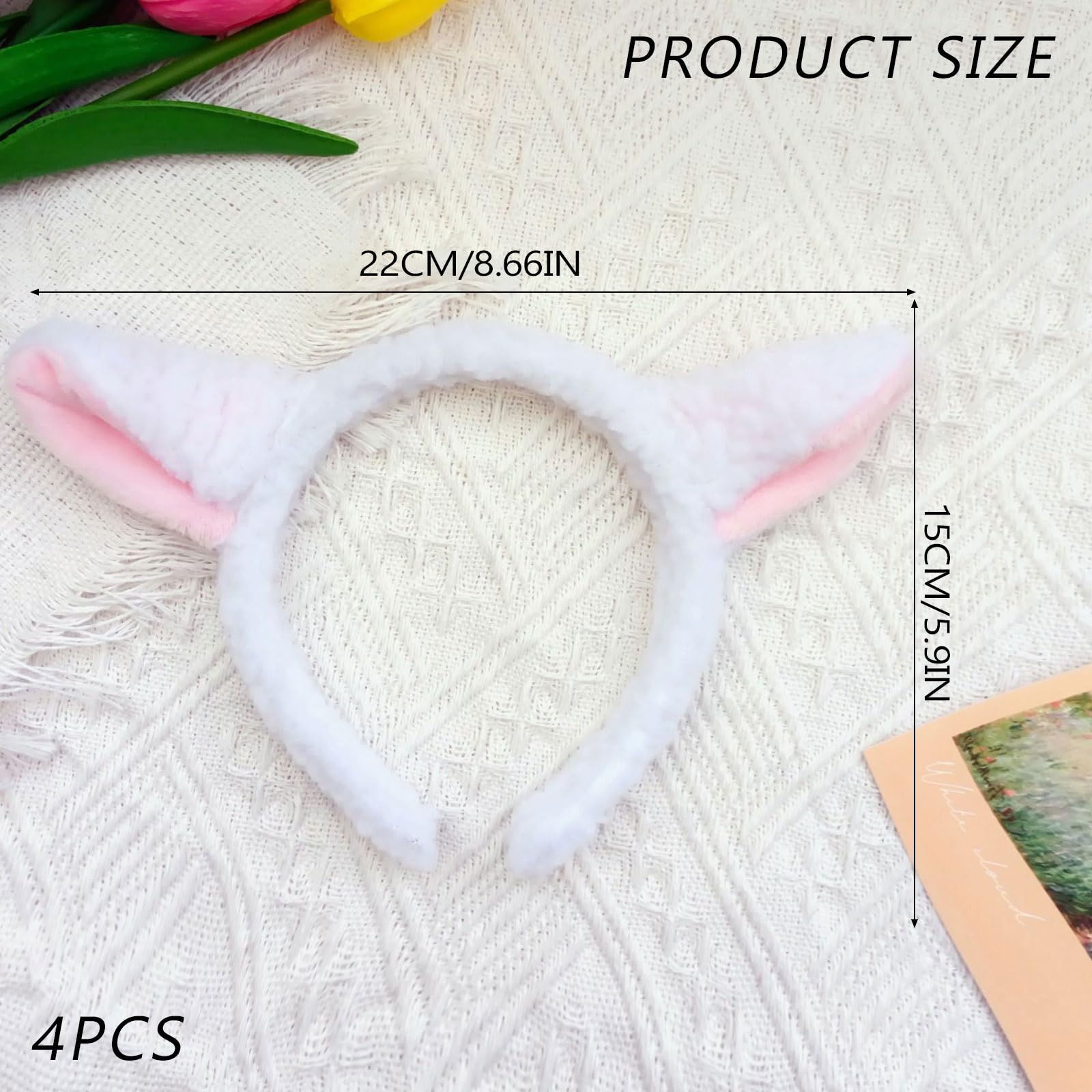 FUIPVGI 4 Pieces Animals Headband Animal Shaped Headband for Adults Sheep Animal Accessories Halloween Cosplay Costume Party Decoration for Adults Children (4 Pieces) - Image 2