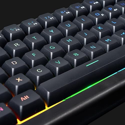 Miniatura 4 de Teclado inalámbrico para juegos %60, recargable de 2000 mAh, 2.4 G, teclado inalámbrico retroiluminado LED, teclado ergonómico con teclas