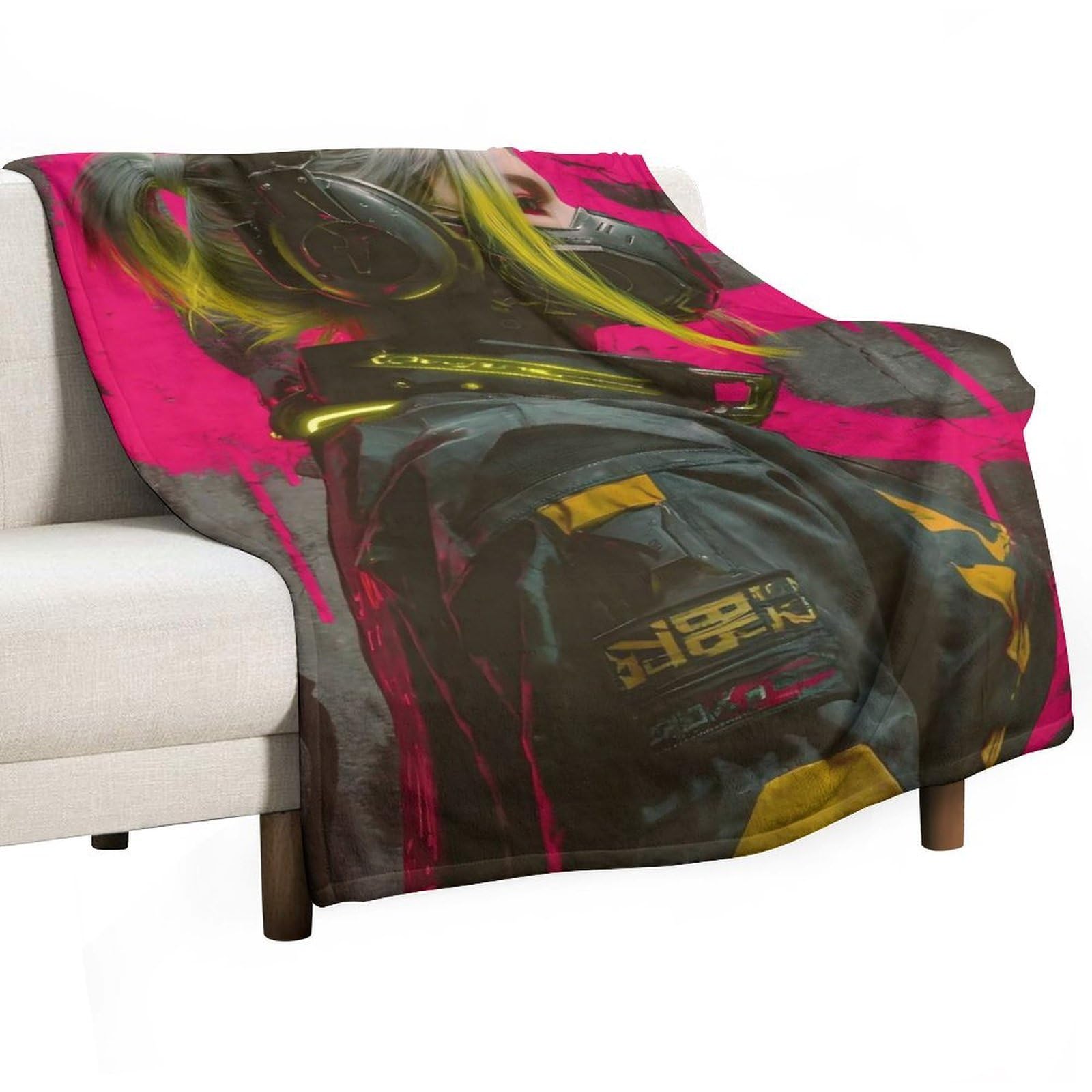 Yhgsreuoh Tl-Style Neon Shadow (1) Flannel Blankets Fleece Soft Throw Lightweight Plush Gifts For Couch, Bed, Cozy Sofa Plush, Chair, Lovers 32X48inch(80X120cm)