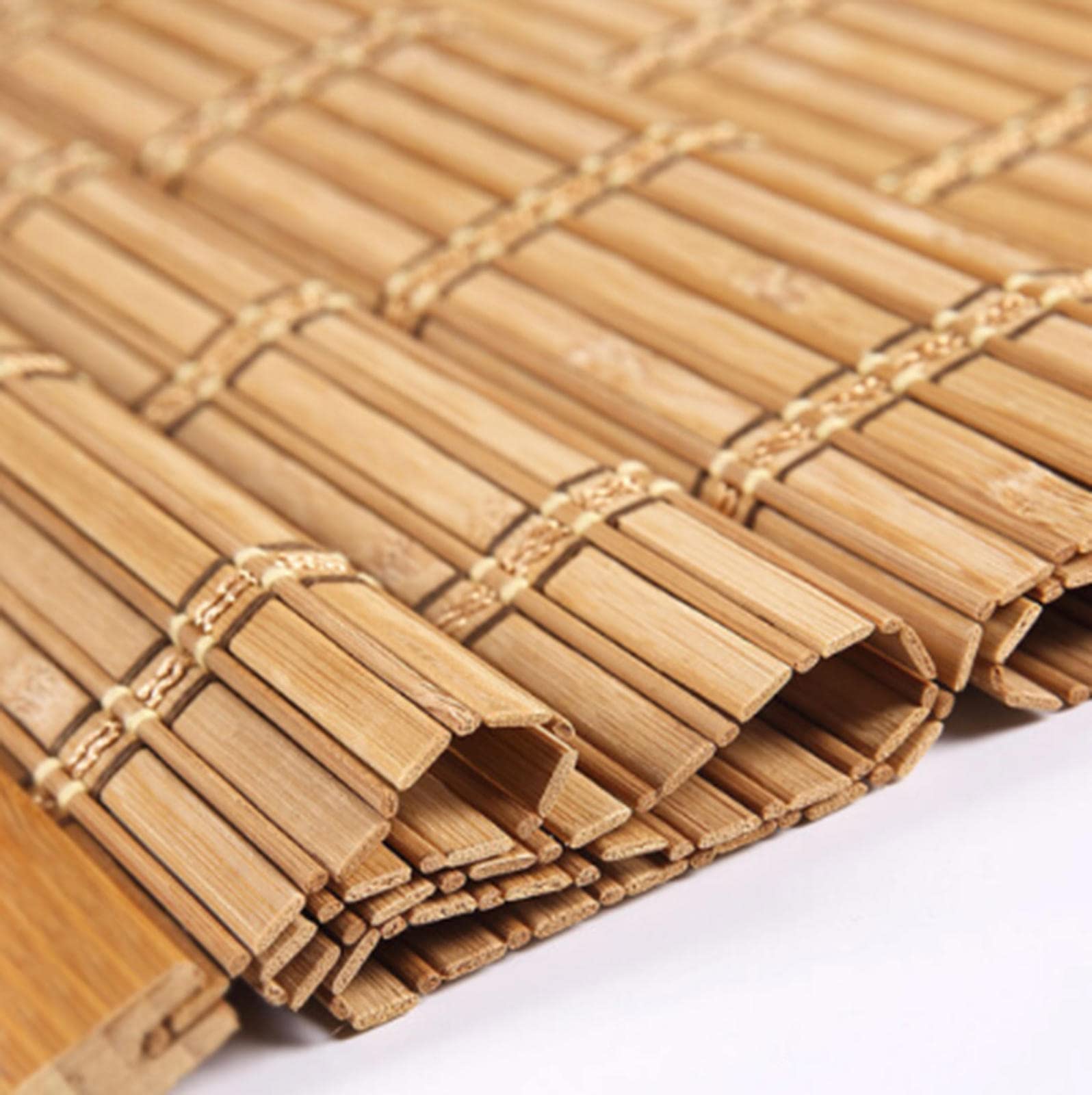 Store Enrouleur Bambou Exterieur 50cm 60cm 70cm 80cm 90cm 100cm 120cm,Rideaux en Bambou Pour Fenêtres,Store À Rouleau Pare-soleil,Stores Romains Rétro Décoratifs en Bambou,W×H-90x180cm/35.5x71in