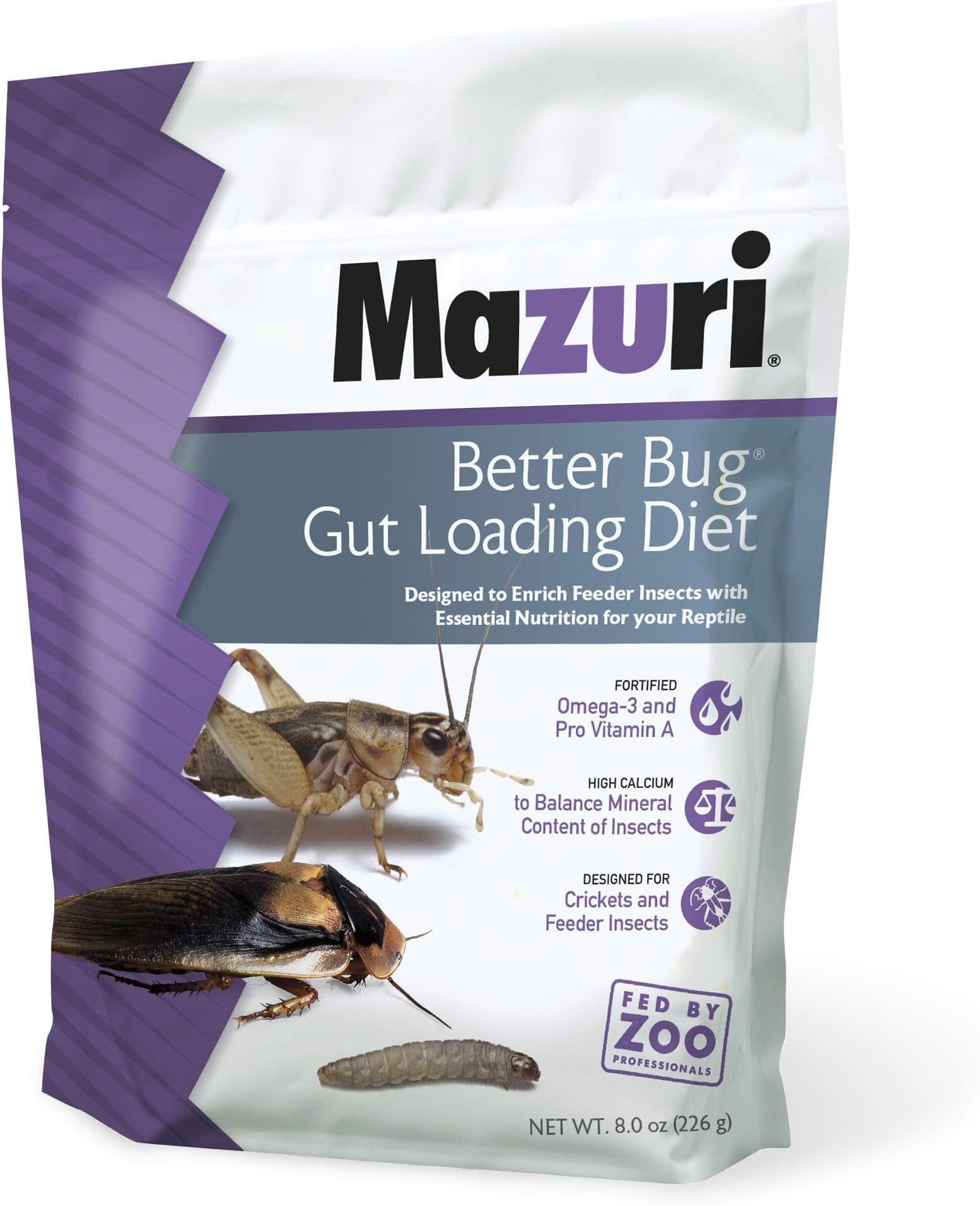 Better Bug Gut-Loading Cricket Diet | 8 Ounce (8 OZ) Bag