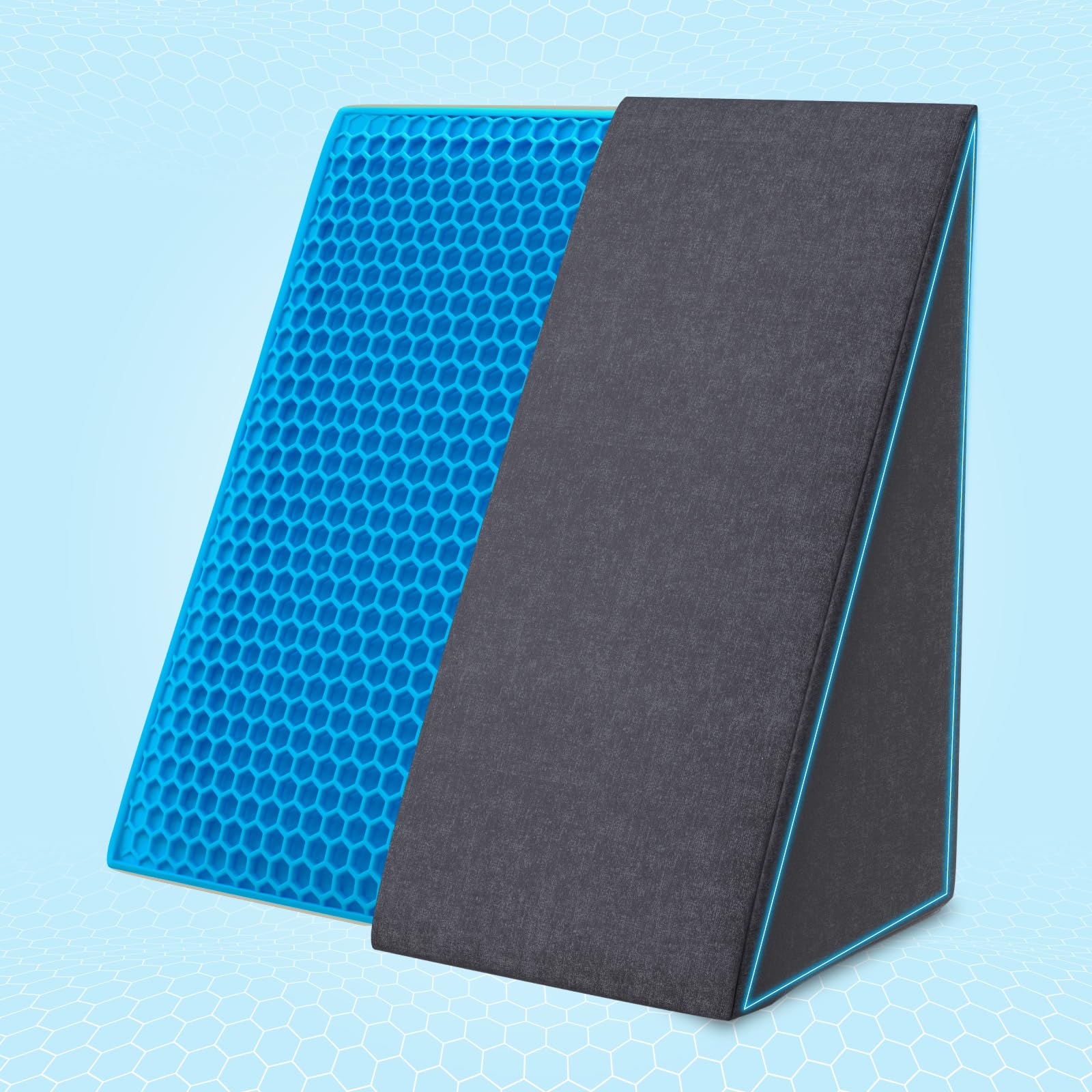 The Sleep Company Wedge Pillow | Bed Rest Wedge Cushion | Back Support for Sitting/Working | Patented SmartGRID Incline Triangle Pillow for Sleeping, Pregnancy | Black-image-36