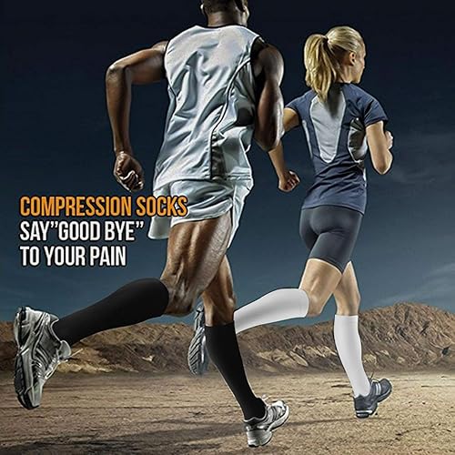 Miniatura 6 de Hi Clasmix Graduated Medical Compression Socks for Women&Men Circulation Recovery-Knee High Supports Running Socks