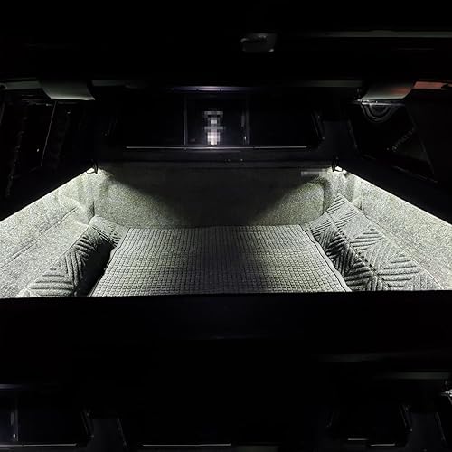 Miniatura 8 de Ampper Luz de roca LED blanca para pista de cama, kit de iluminación de cama de camioneta de 60 luces LED con fusible de interruptor para cama de