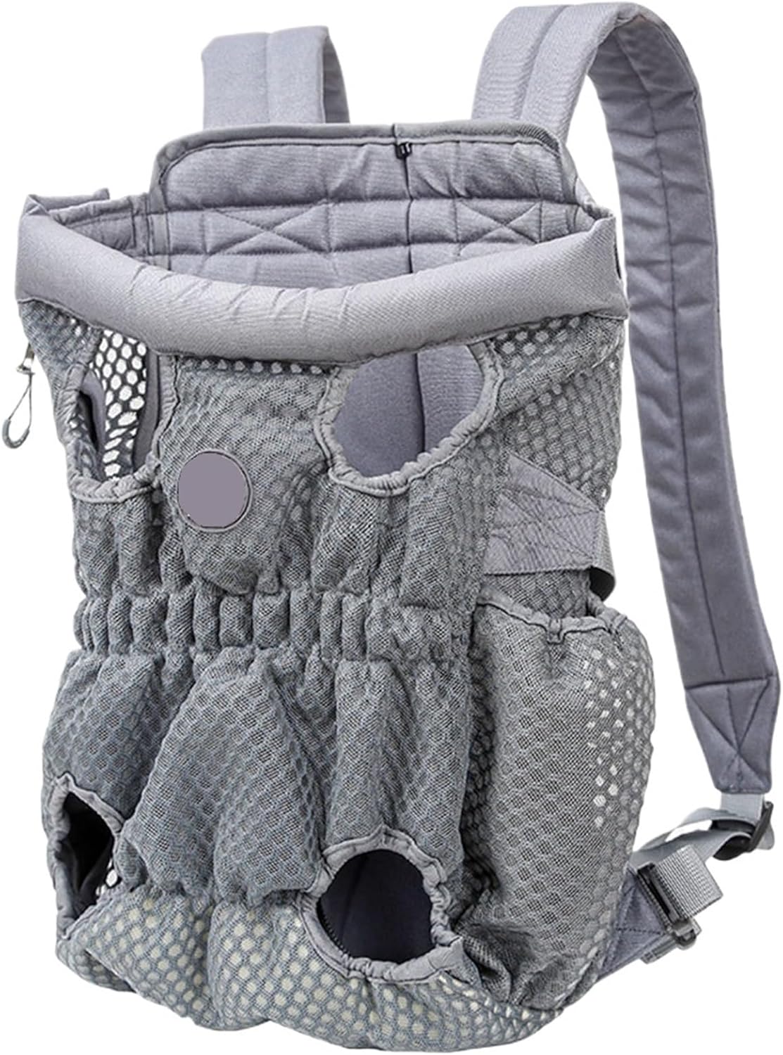 New Pet Dog Travel Bag Backpack - Front Shoulder Carry Bag for Large Pets(Gray,M)