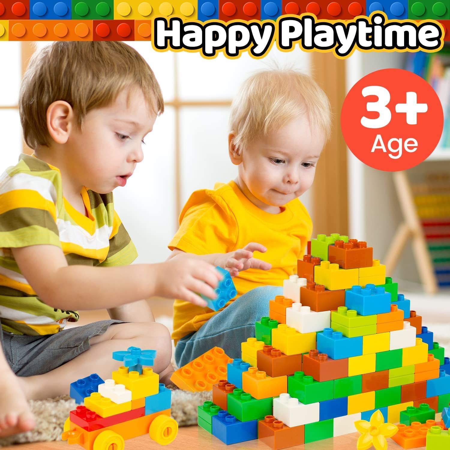 WYSWYG Set di 240 Pezzi Classici mattoncini Grandi per Bambini, compatibili con Tutte Le Grandi Marche, Giocattoli STEM dai 3 4 5 Anni, Giocattolo educativo Creativo Regalo per Ragazzi e Ragazze