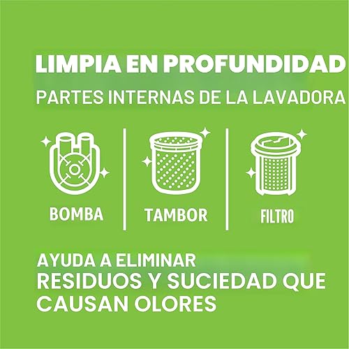 Miniatura 6 de Affresh - Limpiador para lavadora, ayuda a eliminar las bacterias y la suciedad que causan el olor profundamente dentro de la bomba, la válvula