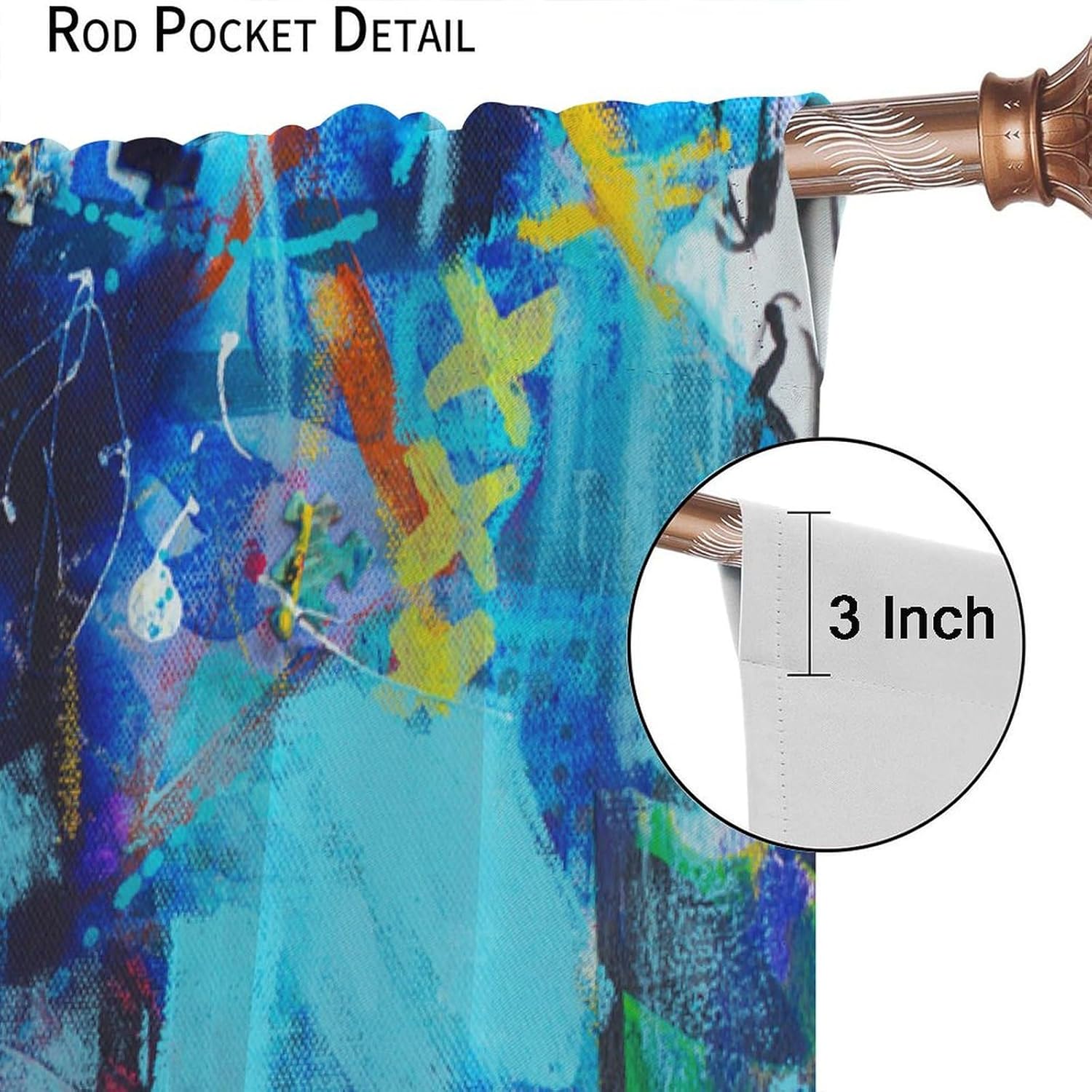 Graffiti Blackout Curtains Colorful Graffiti Art Printed Curtains for Bedroom Living Room for Kids Boys Teens Hip Hop Windows Drapes Set 2 Panels,84x84 Inches