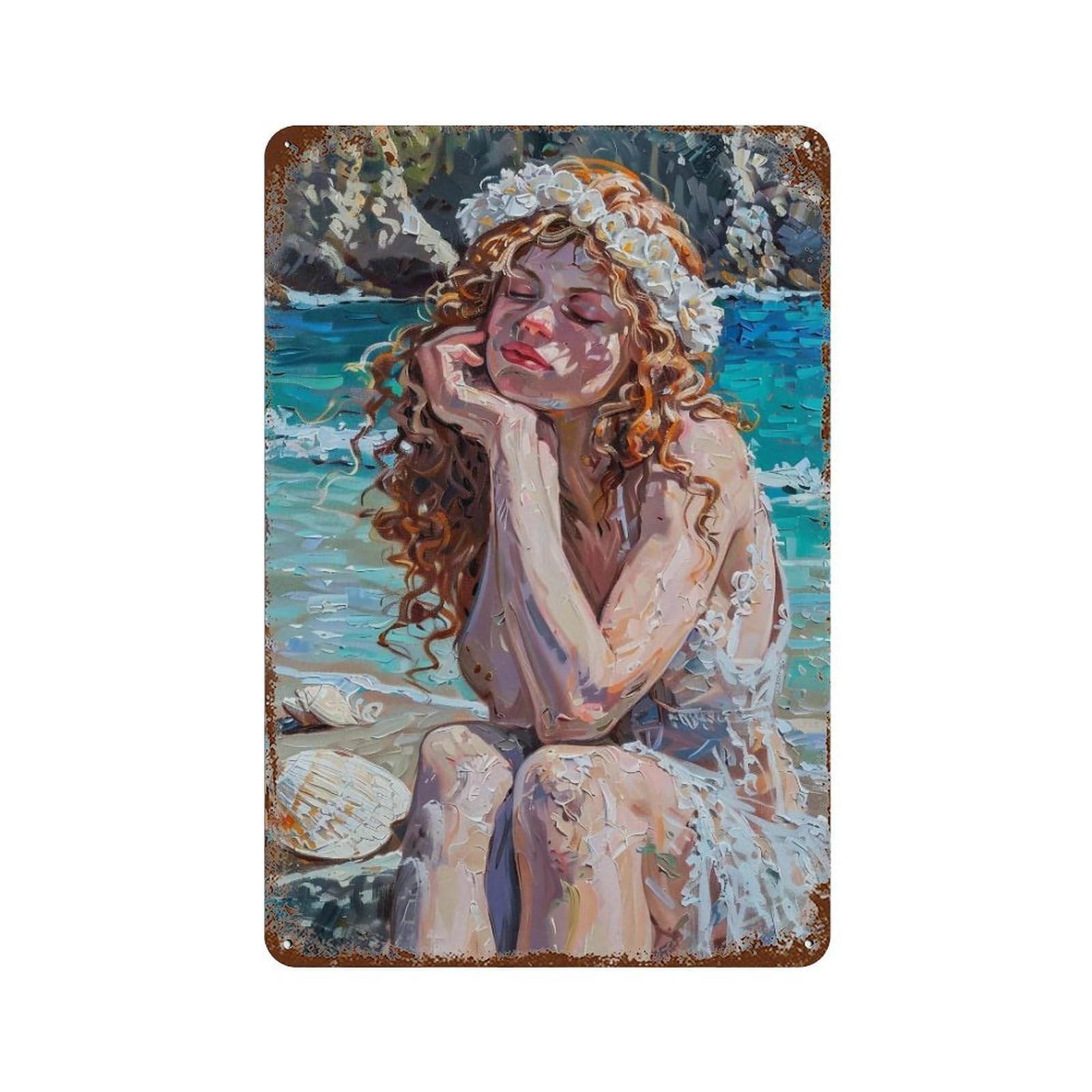 HDURYEYRYY Cliffs And Silent Maiden 03 Wall Retro Iron Vintage Art Metal Tin Sign Poster Modern Home Cofffee Club Art Bar Shop Decor 30x20cm
