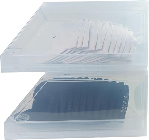 Miniatura 7 de The CapBox 2.0 (2 unidades) Organizador de sombreros para gorras de béisbol, bandeja deslizante apilable para sombreros y soporte para sombreros,
