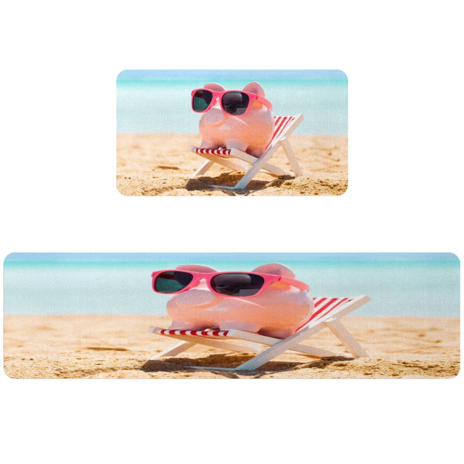 Tapis de cuisine cochon pour couloir et buanderie lavable