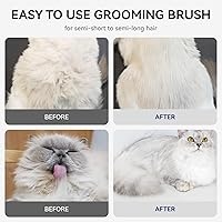 Vista 7 de aumuca Cepillo Deslizante de Autolimpieza, Cepillos para Gatos de Interior, Cepillo de Aseo y Eliminación de Pelo para Caballos, Masaje para Azul