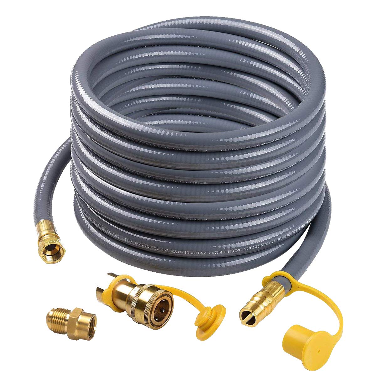 Buy Camplux 24 Feet 1/2 Inch Natural Hose with Quick Connect Fittings