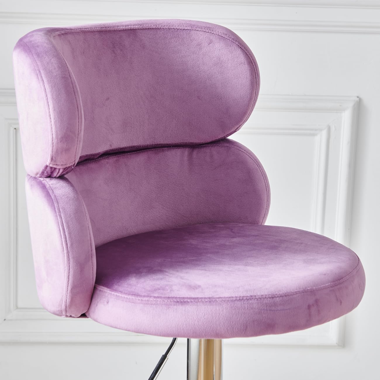 Swivel Barstools Light Purple Bar Stools 2x Height Adjustable