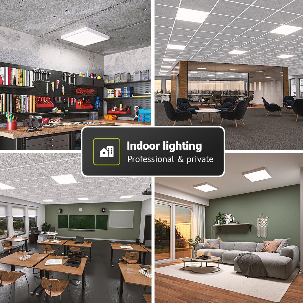 HOFTRONIC - Panneau LED 60x60 - UGR<19-3000K Blanc Chaud - 18/25 W 4500 lumen (180lm/W) - avec driver Xitanium Driver - lampe à grille - sans scintillement - 5 ans de garantie - panneau de plafond