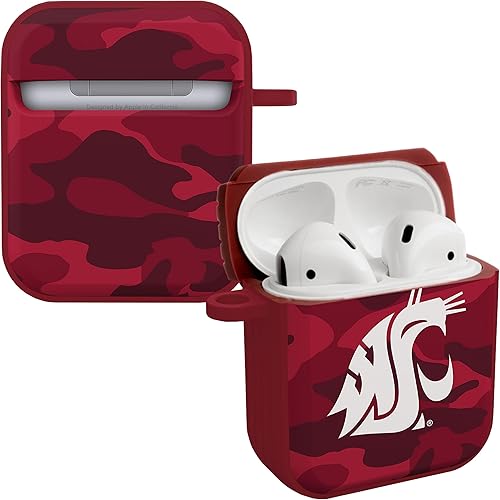 Miniatura 1 de AFFINITY BANDS Washington State Cougars Camo HDX - Funda compatible con Apple AirPods Generaciones 1 y 2