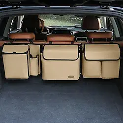 Organizador de porta-malas e banco traseiro de luxo para SUVs e trailers de tamanho médio ou grande, módulos de armazenamento removíveis com cooler embutido, patente pendente