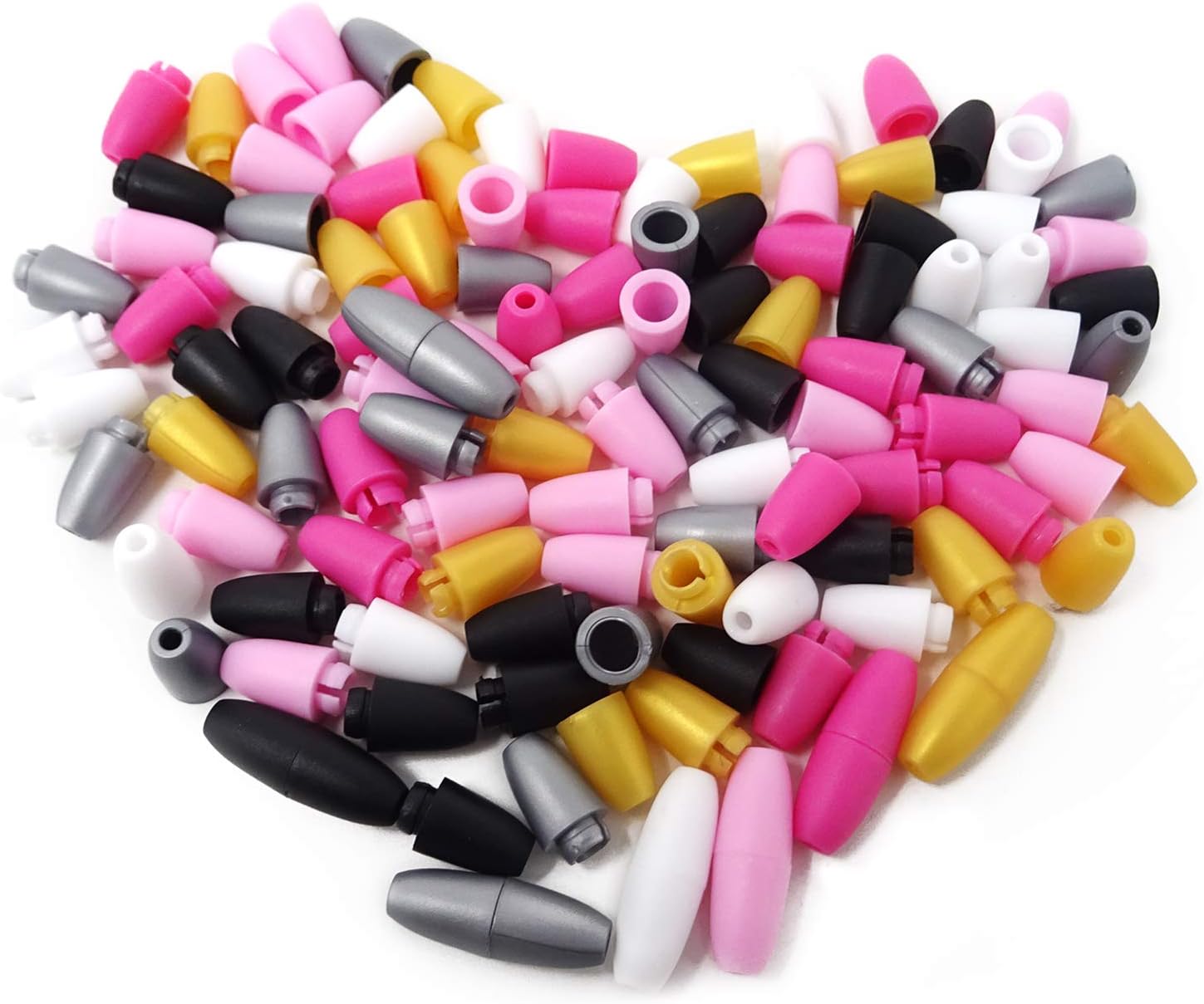 Honbay 60PCS Plastic Break Away Safety Clasp Plastic Clasp Buckle Connectors Colorful Breakaway Barrel Clasps for Lanyard Necklaces Bracelets Jewelry DIY Crafts Making (6 Color) - Image 5