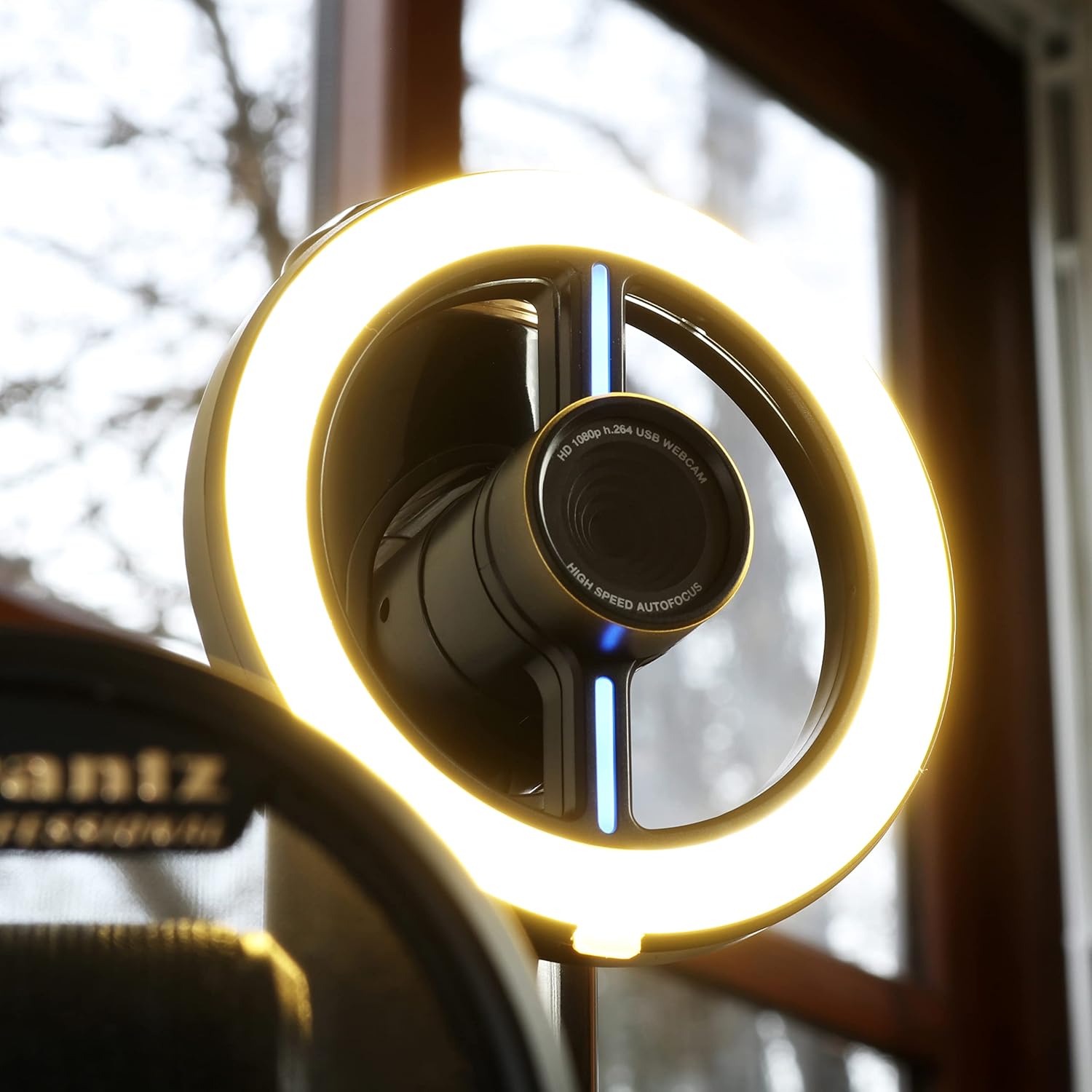 Prоmо 40% оƒƒ Marantz Professional Turret - USB-C Broadcast Video System with Full HD webcam (H.264 video compression), USB condenser mic (48kHz/16-bit) and pop filter, Dimmable LED light ring & internal USB hub