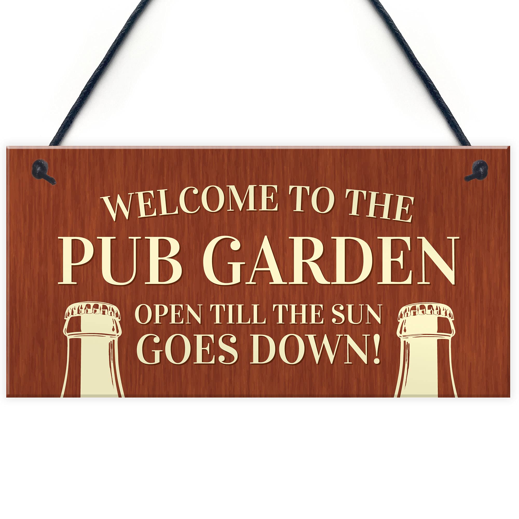 Red Ocean Novelty Pub Beer Garden Sign For Home Bar Garden Decor Gift Hanging Signs