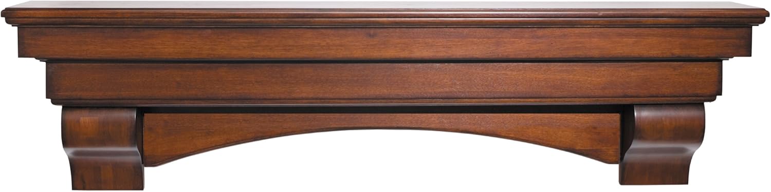 Pearl Mantels 495-72-70 The Auburn Mantel Shelf, 72", Cherry Distressed Finish