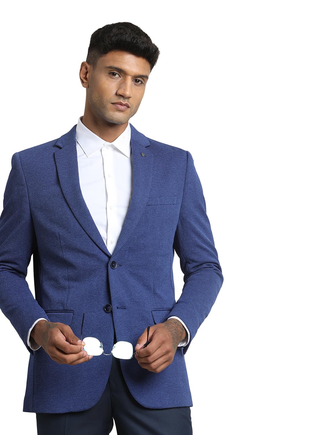 turtle Men’s Cotton Blend Dobby Structured Casual Blazer | Tailored Fit | Lightweight Breathable Fabric | Smart Casual Formal Wear-picture-29