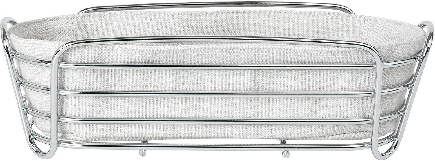 blomus DELARA Wire Serving Basket With Liner Magnet - Charcoal 10" x 10"