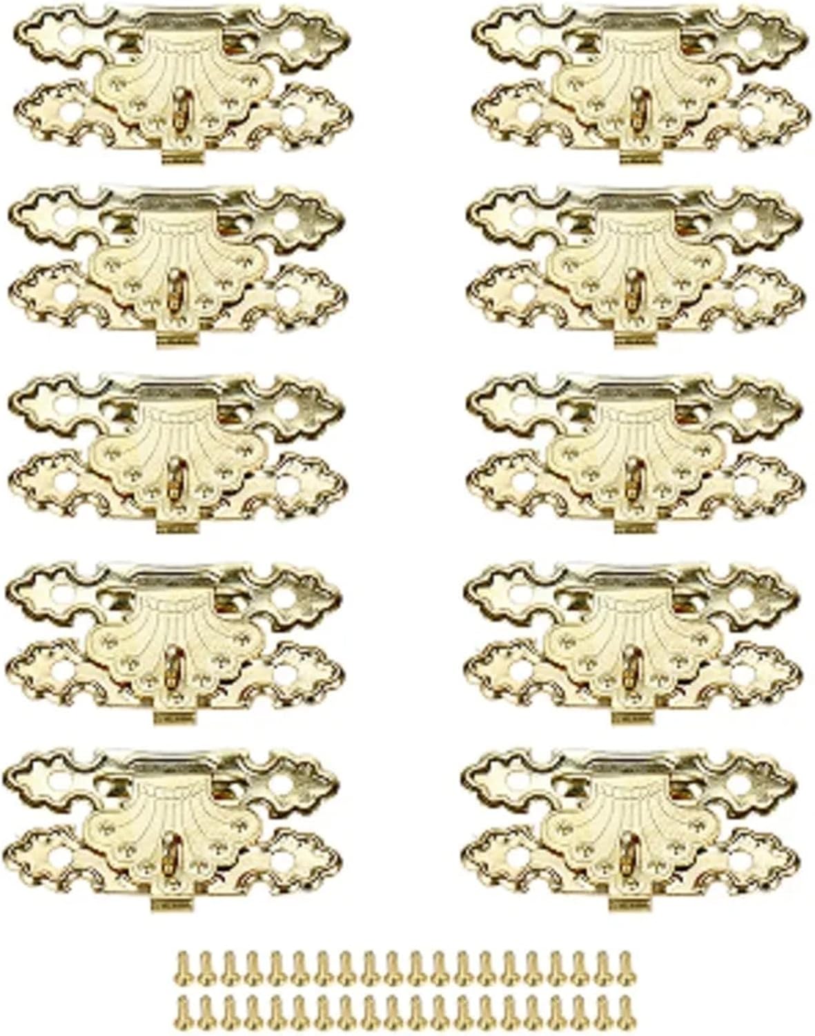 Gold Box Padlock Latch Hasp Locked Hardware Accessories 41 * 24mm 10Pcs