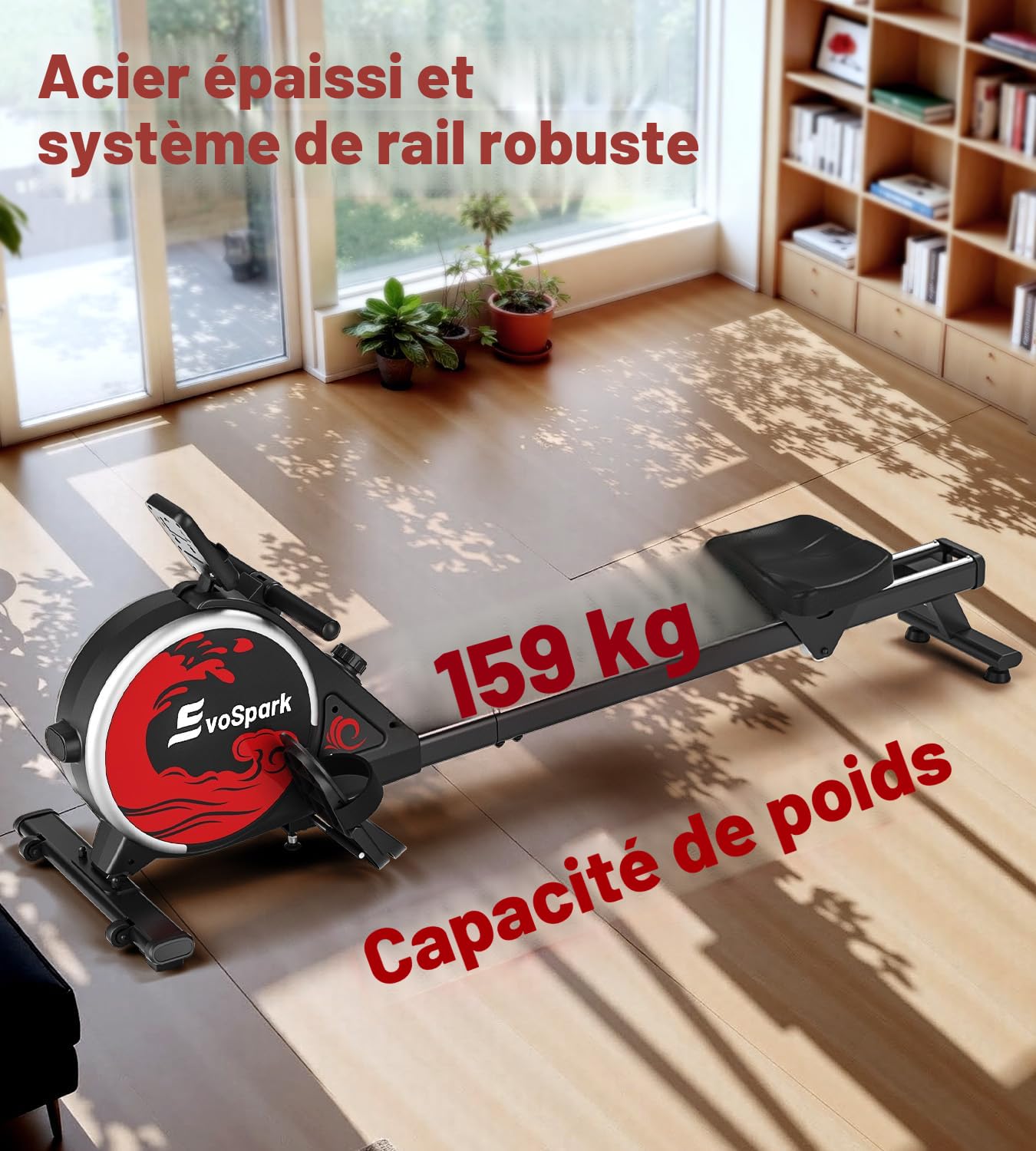 Rameurs magnétiques EvoSpark capacité de poids 350 lb