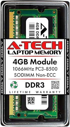 Miniatura 58 de A-Tech 8GB DDR3/DDR3L 1600MHz PC3L-12800 (PC3-12800) CL11 SODIMM 2Rx8 1.35V 204-Pin Non-ECC SO-DIMM Laptop, Notebook RAM Memory Module