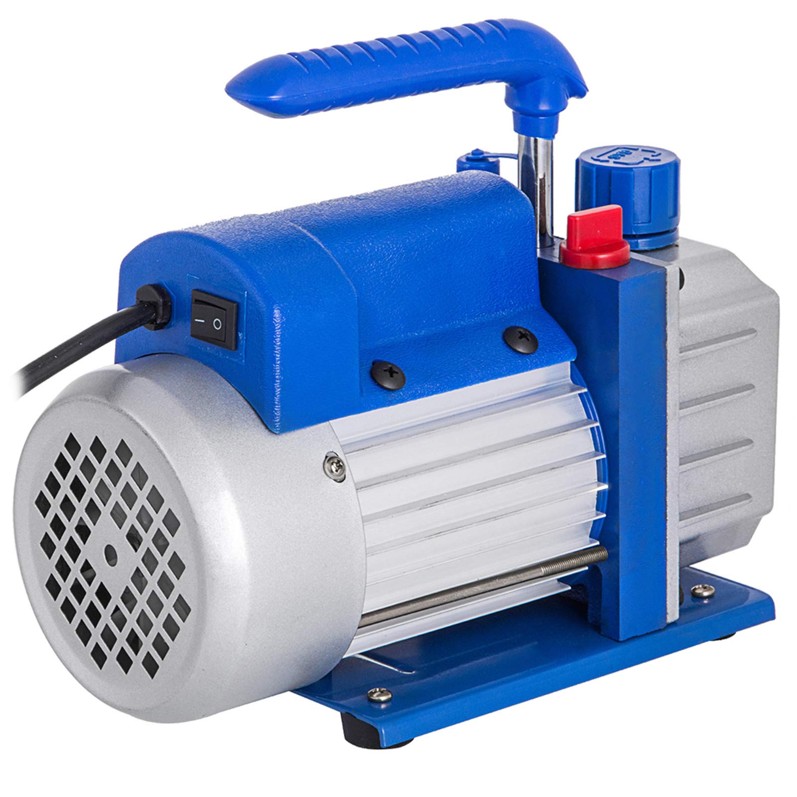 VEVOR Mophorn Bomba de Vacío, 2.5 CFM para Aire Acondicionado, 1.440 RPM Bomba de Vacío de Etapa Única, Juego de Bomba de Vacío con Capacidad de Aceite 220 ml para Doméstico e Industria, Azul