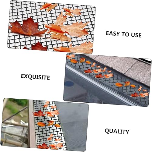 Miniatura 4 de Uonlytech 1 Unidades Anti-Caída Red Downspout Filtro de Red de Plástico Esgrima Malla Colador Jardín Pájaro Red Canaleta Cepillo Techo Canalón