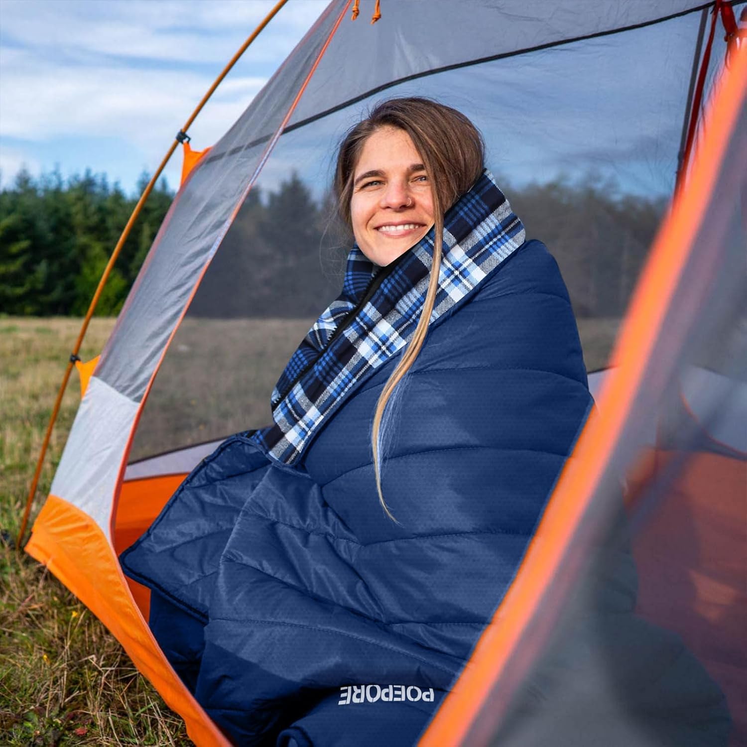 Flannel Sleeping Bag Cotton 0 Degree Cold Weather for Adults XXL Sleeping Bag 4 Season Big and Tall with Compression Sack