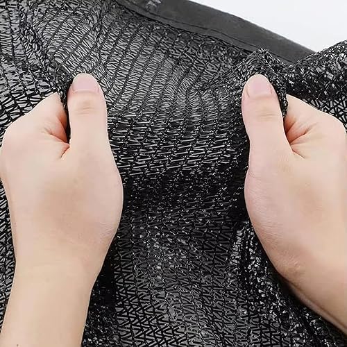 Miniatura 2 de JUNKOGO Paño de sombra, 12 x 24 pies, malla solar negra 40% resistente a los rayos UV con ojales de latón para cubierta de plantas de jardín,