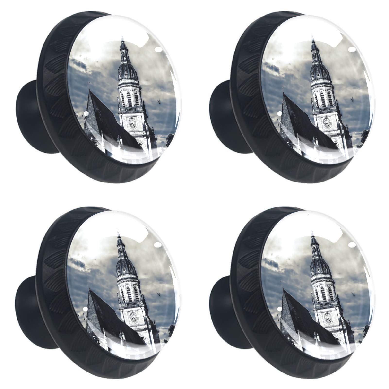 Boutons ronds en verre 30 mm haut de gamme pour meuble d'église et placard