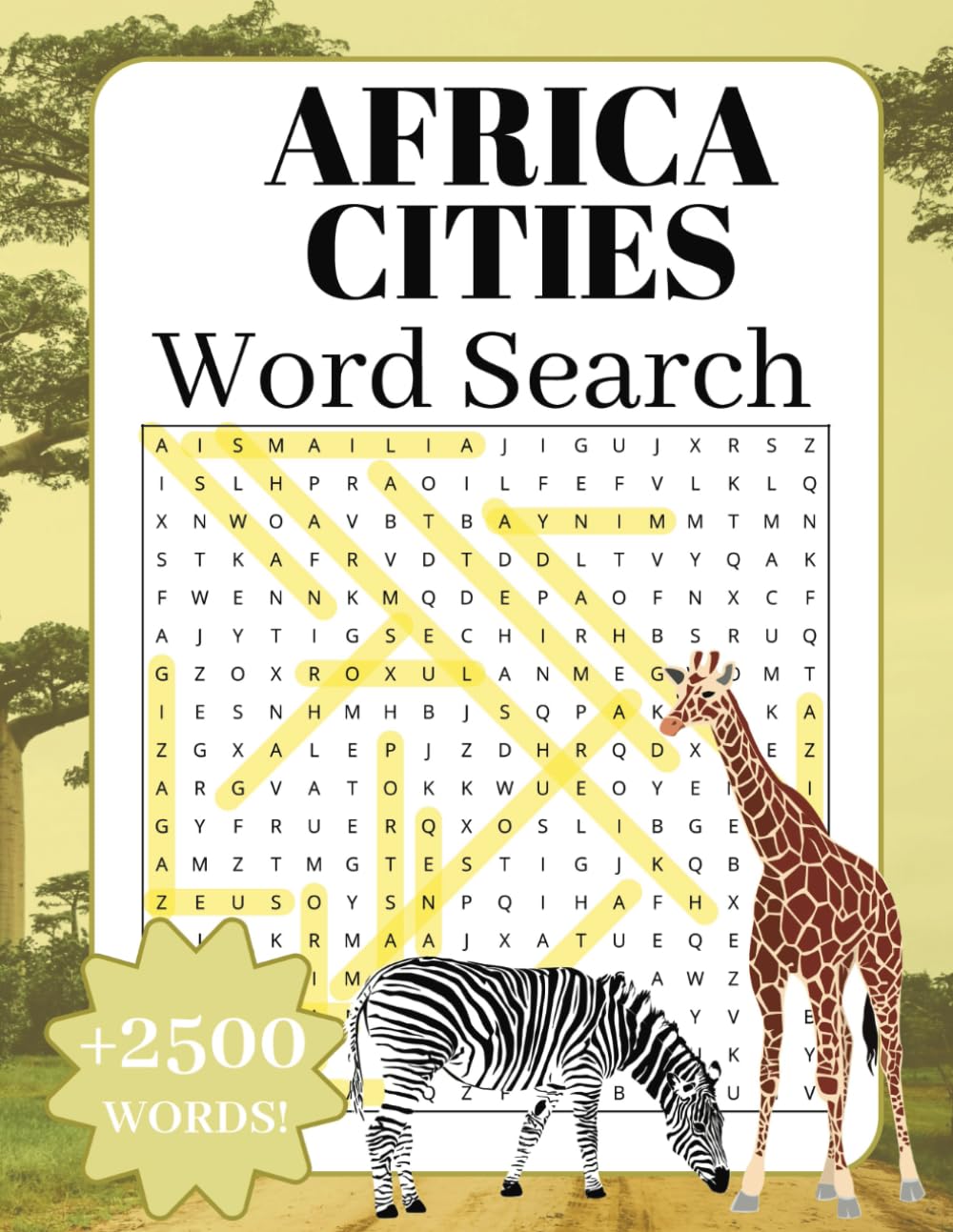 Africa Cities Word Search Book: Travel Word Find Puzzle
